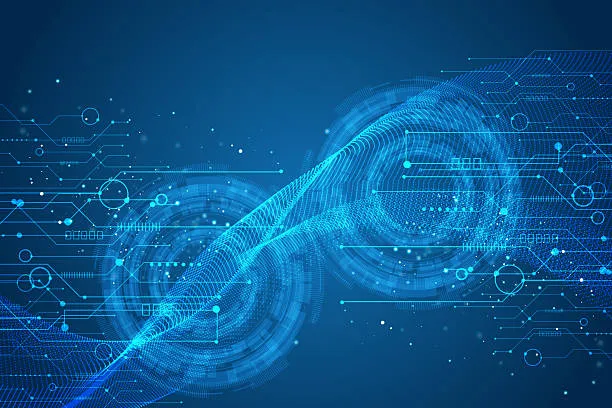 Абстрактная иллюстрация финтех технологий